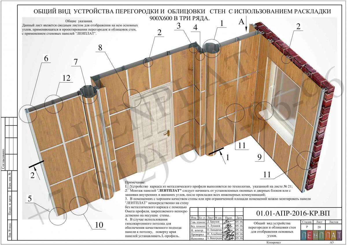 Стеновые панели Криплат узлы крепления